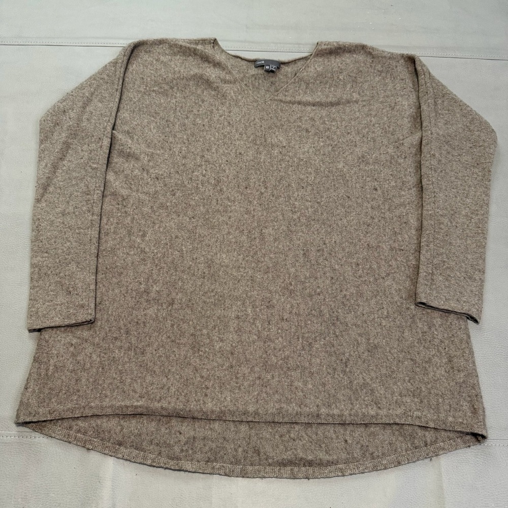 Vince Women Sweater Earthtone Minimal Wool Cashmere Old Money‎ Quiet Luxury XS-